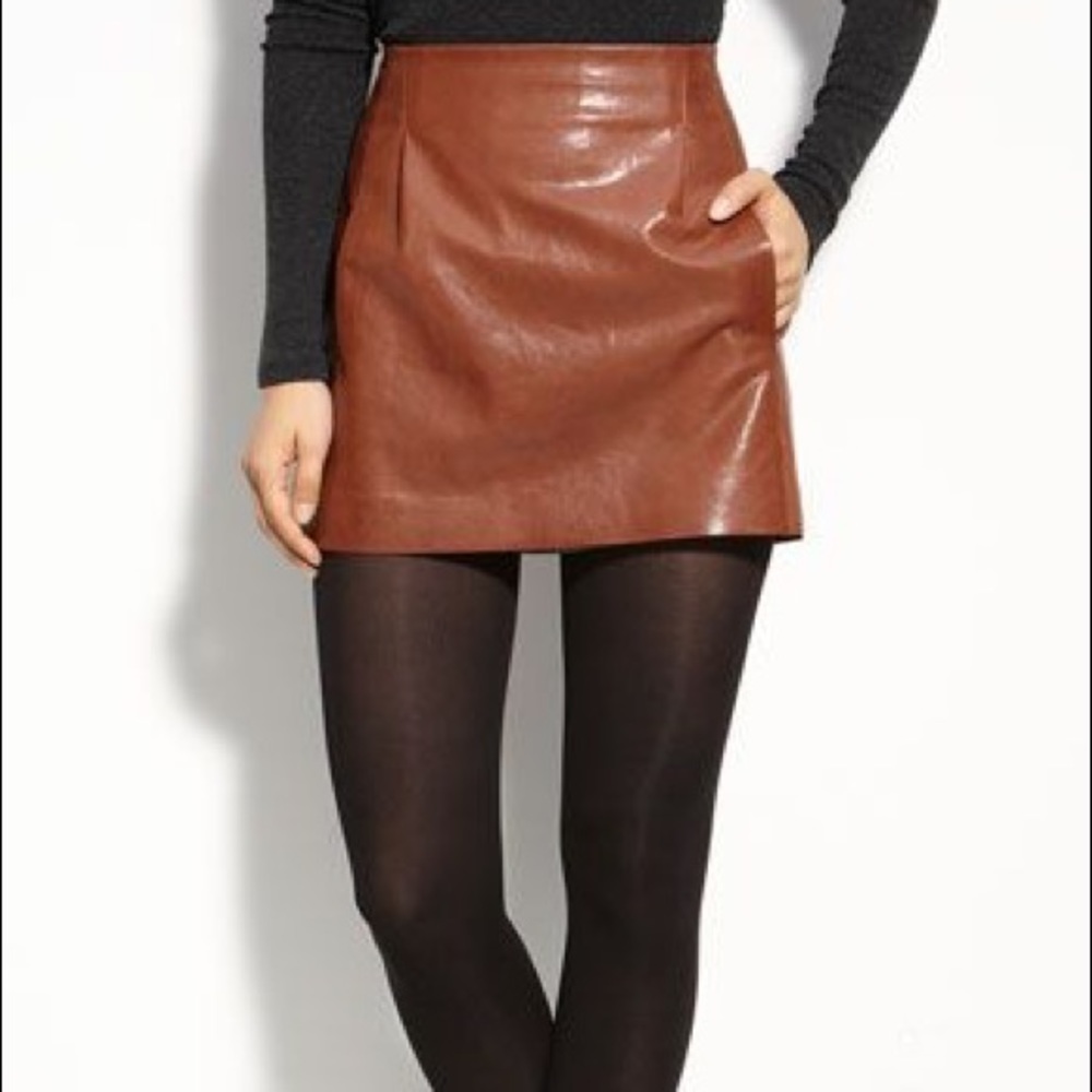 NWT Vince. Lambskin miniskirt